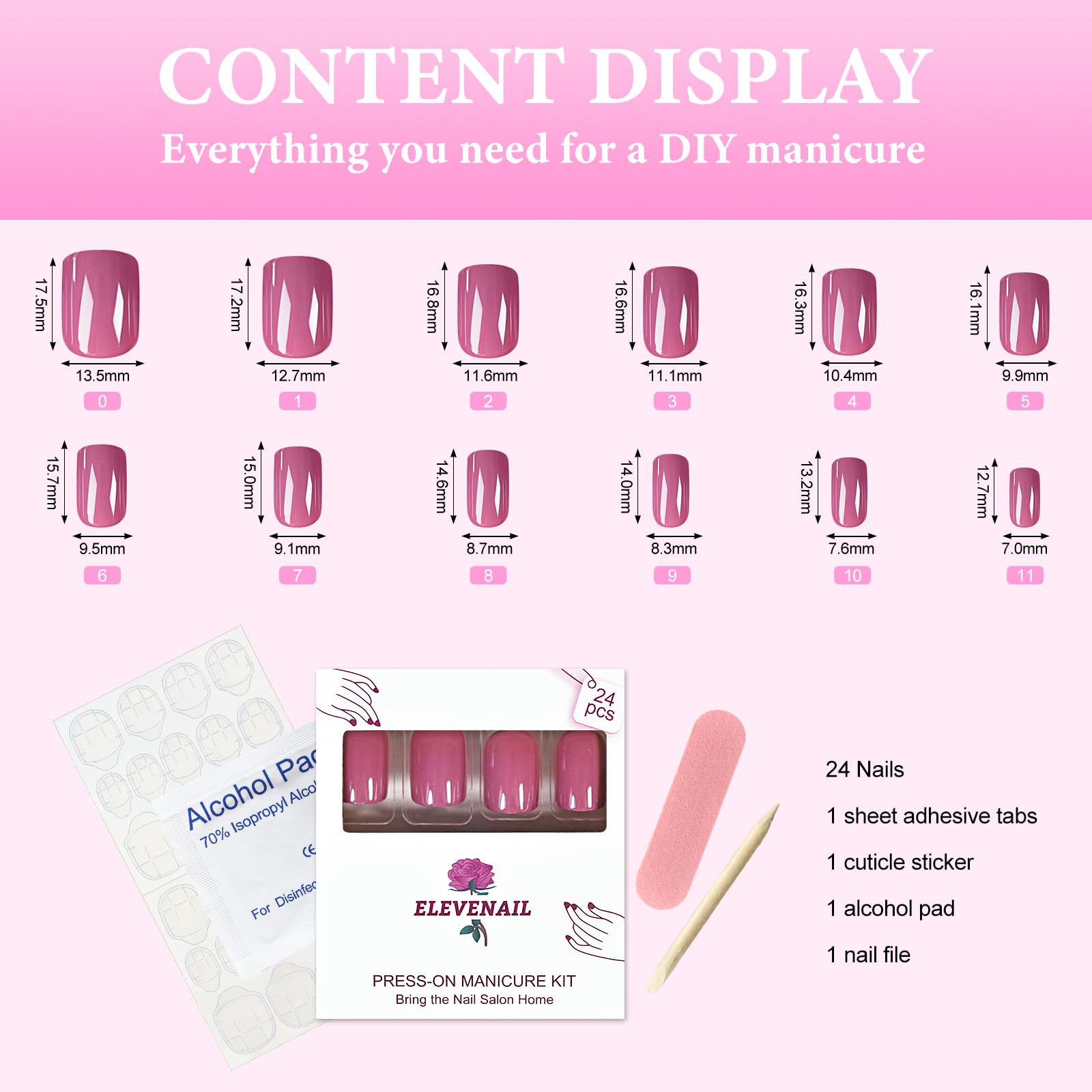 Elevenail Daily Glossy uñas brillantes rojo, apariencia duradera