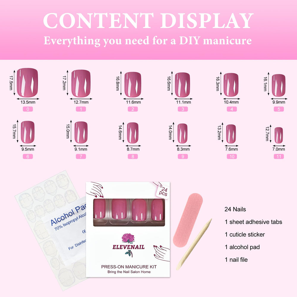 Elevenail Daily Glossy uñas brillantes rojo, apariencia duradera