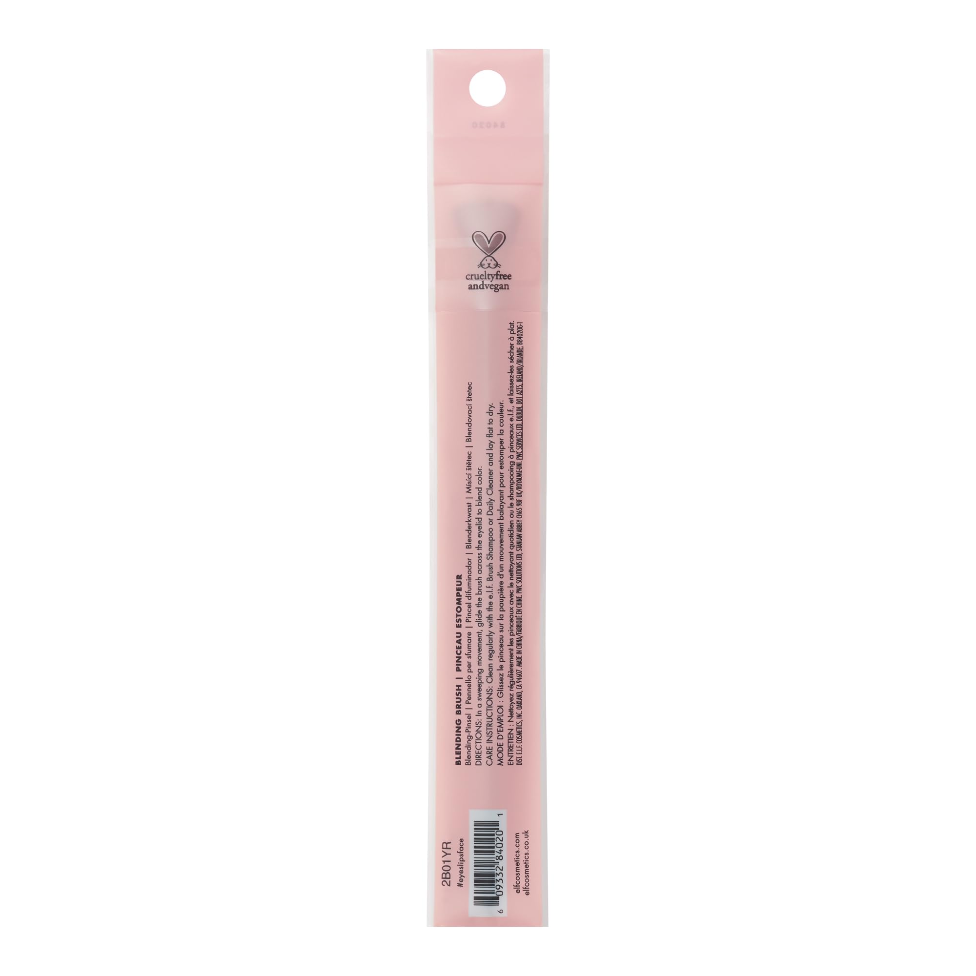 e.l.f. Blending Brush dome-head and fast-clean bristles support quick touch-ups.