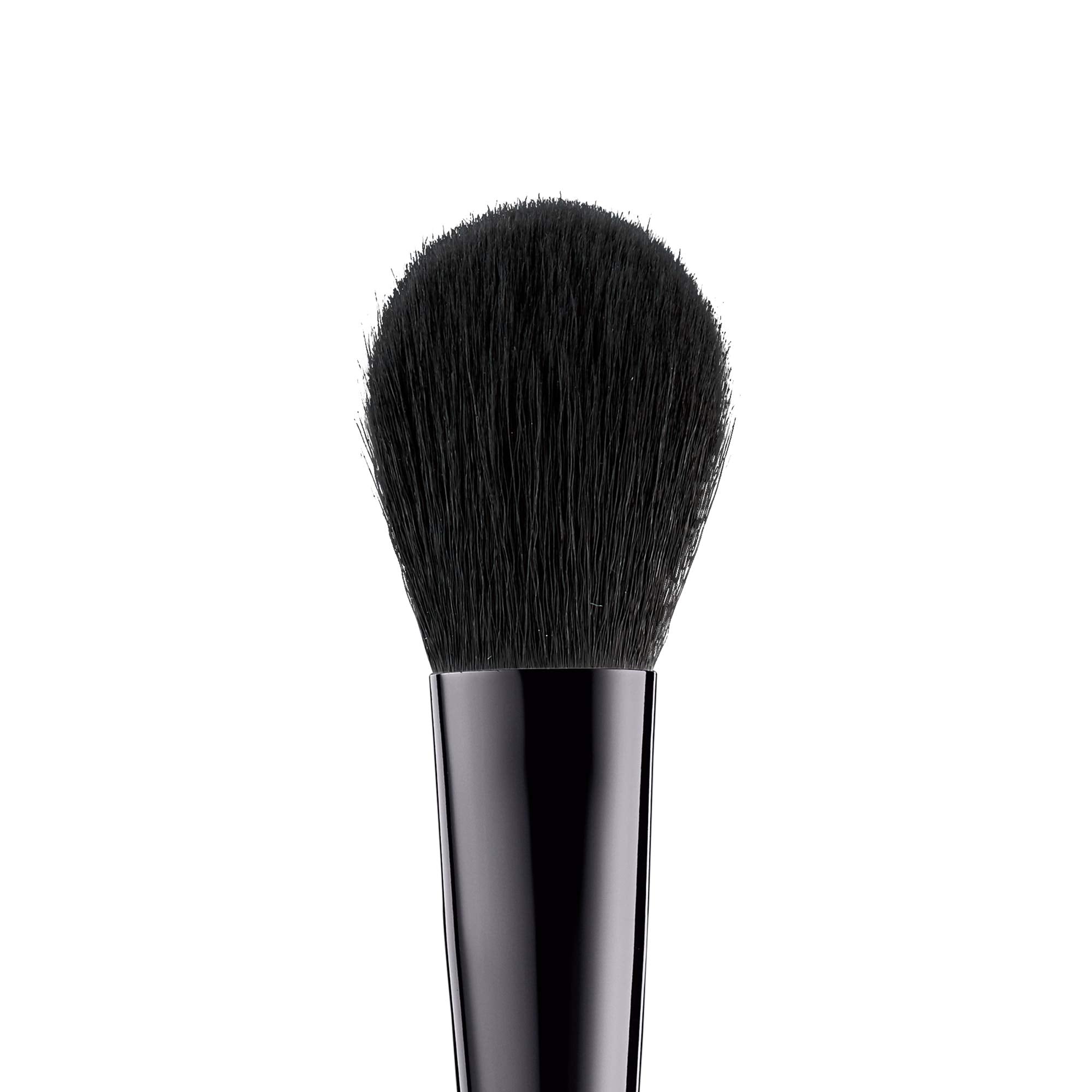 e.l.f. blush brush works with wet or dry products and cleans easily.