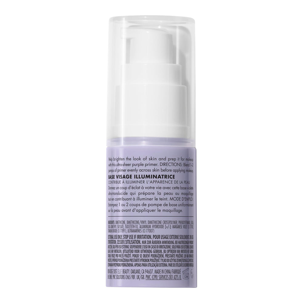 Primer in use to prep skin before light makeup.