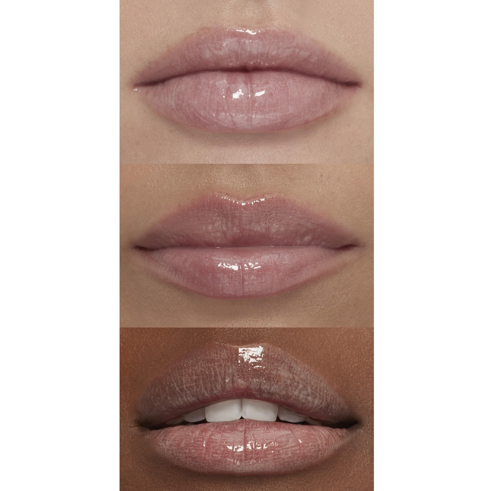 e.l.f. brillo labial voluminizante envase compacto para retoques.
