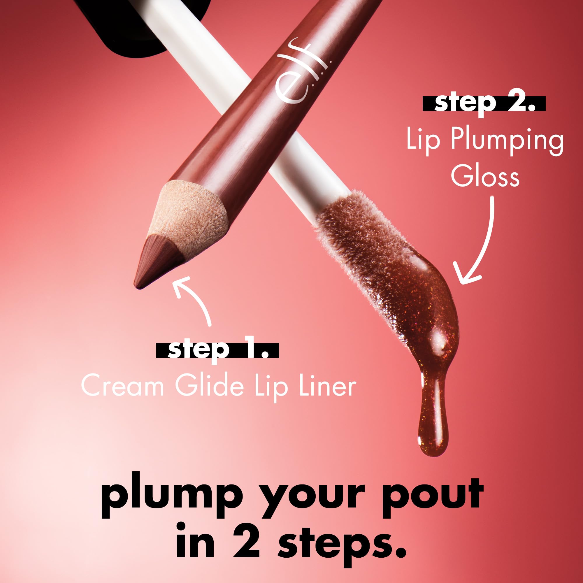e.l.f. brillo labial voluminizante usar solo o sobre otro labial.