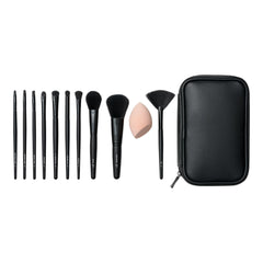 e.l.f. 11-piece brush bristles close-up for seamless blending