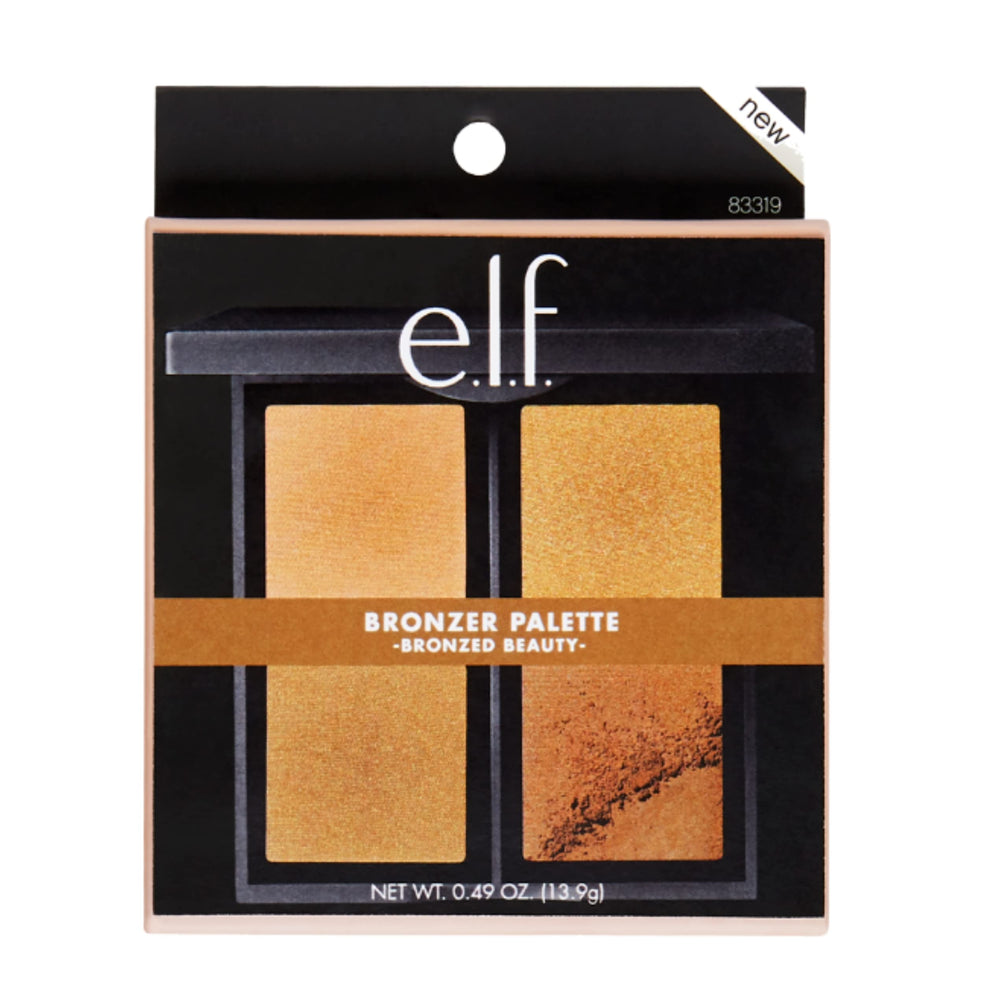 e.l.f. Bronceador paleta ofrece acabado luminoso para un aspecto natural durante el día.