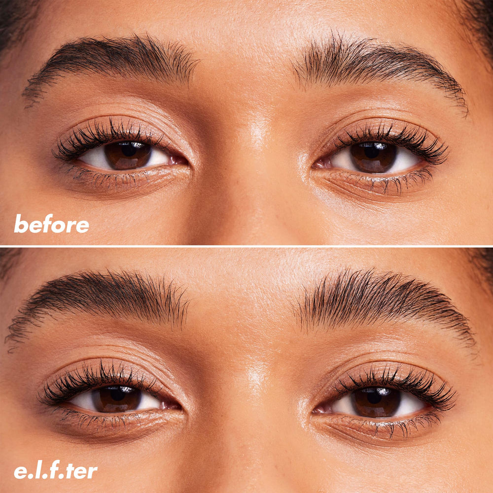 e.l.f. Brow Laminating Gel dual-ended applicator for sculpting brows.