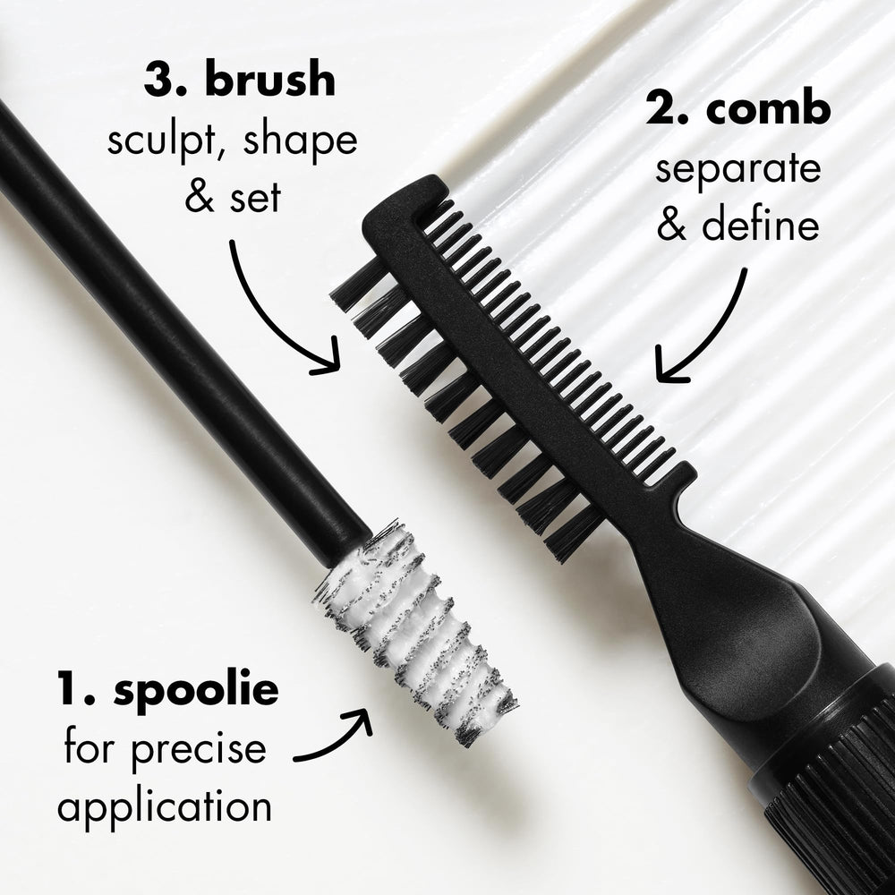 e.l.f. Brow Laminating Gel precision spoolie distributes gel evenly.