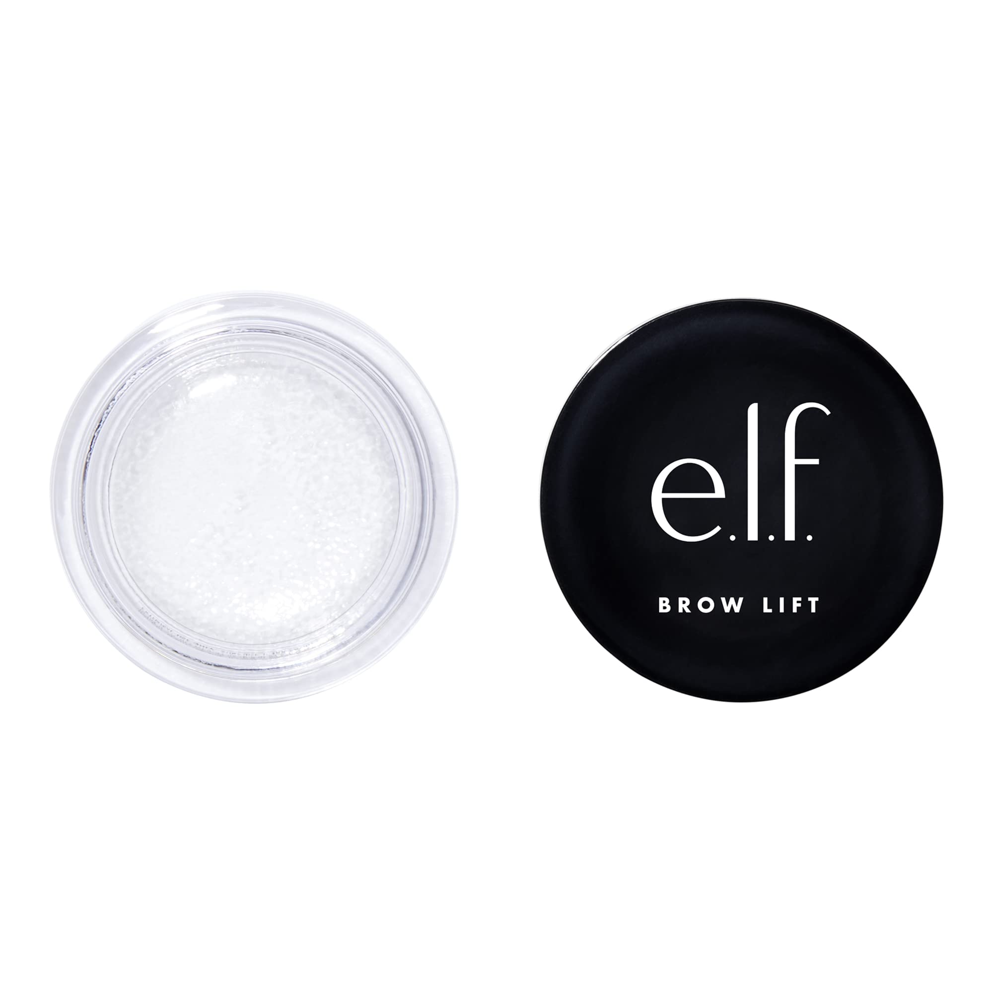 e.l.f. Brow Lift clear bottle showing a strong hold for fluffy brows