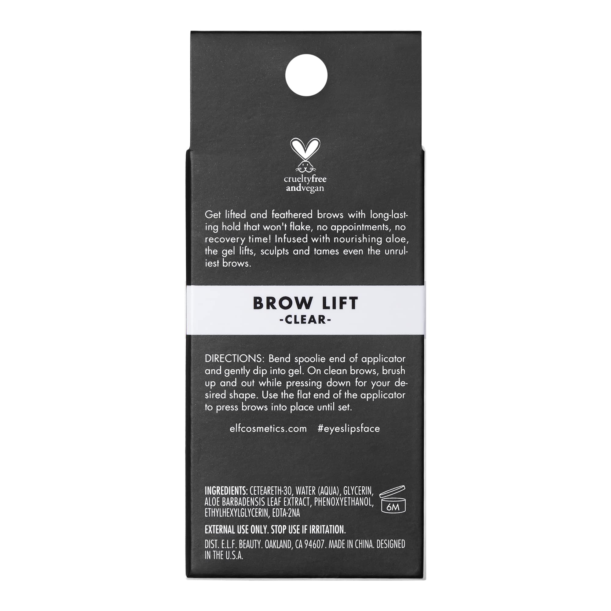 e.l.f. Brow Lift natural clear finish complements any skin tone