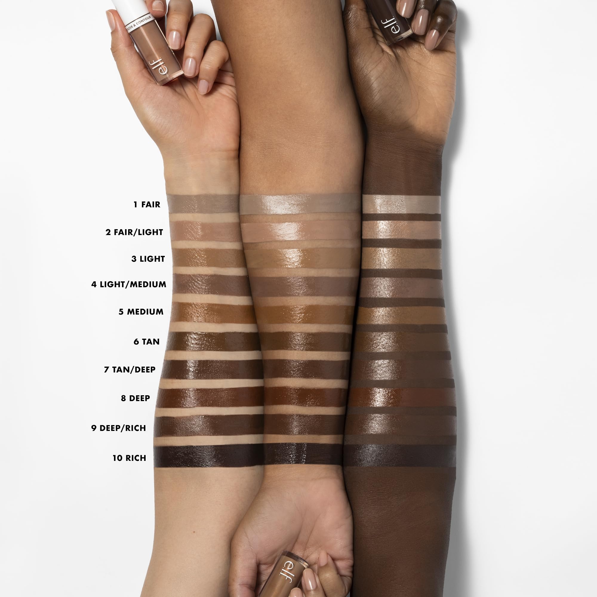 e.l.f. Camo Bronceador líquido pigmentado para un bronceado duradero.