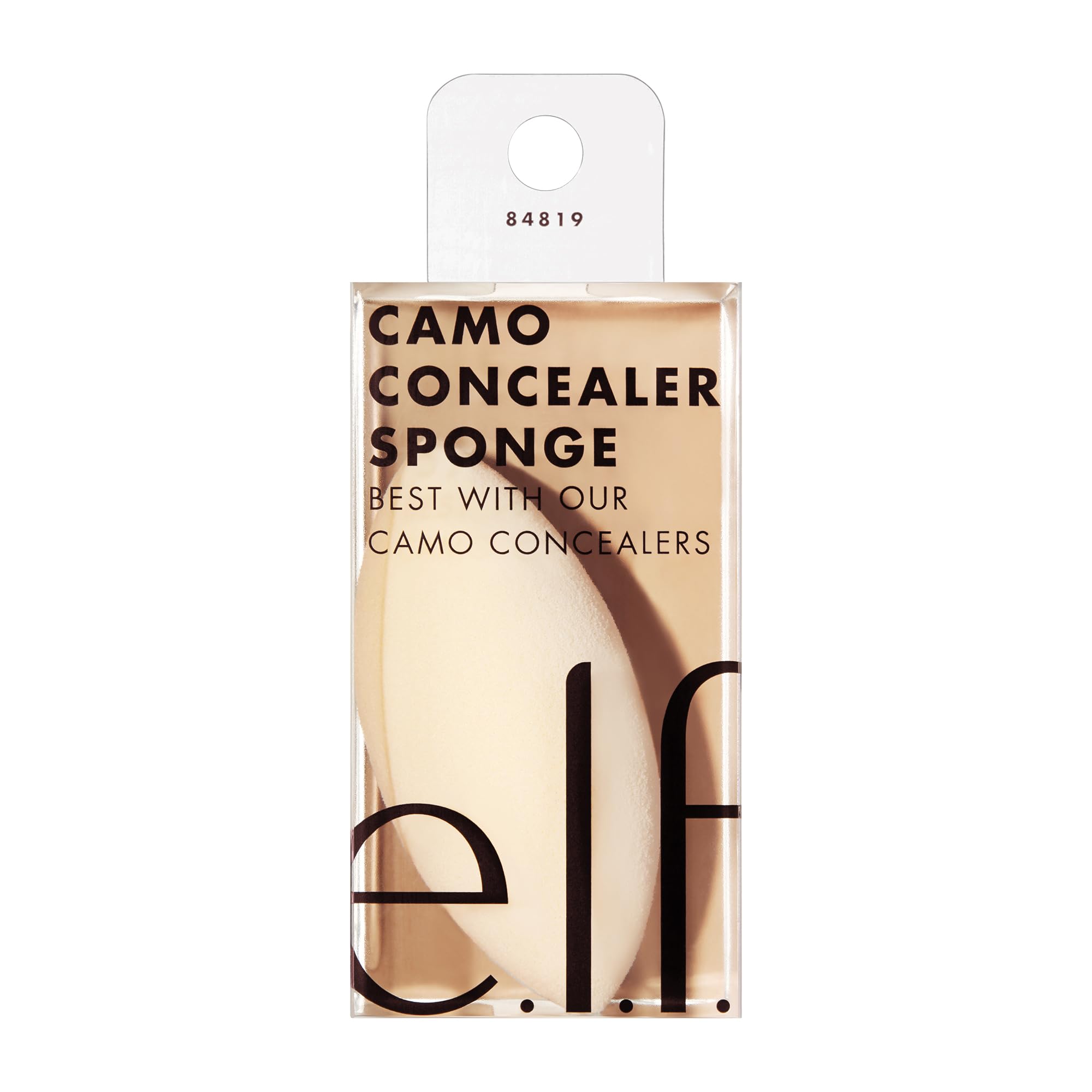 e.l.f. Camo Concealer Sponge with dual-pointed ends for precise blending around the eyes.