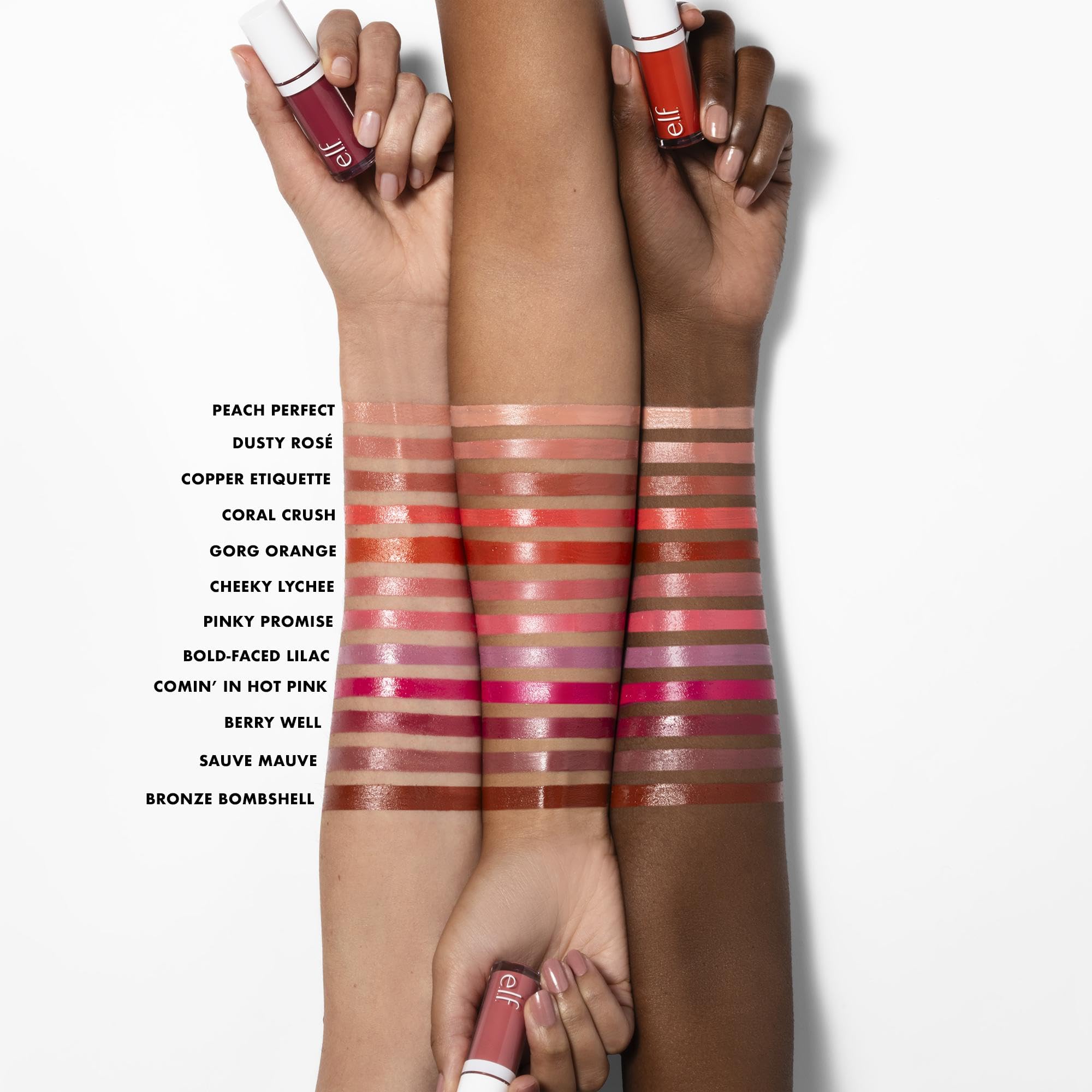 e.l.f. Camo Liquid Blush acabado húmedo para looks naturales.