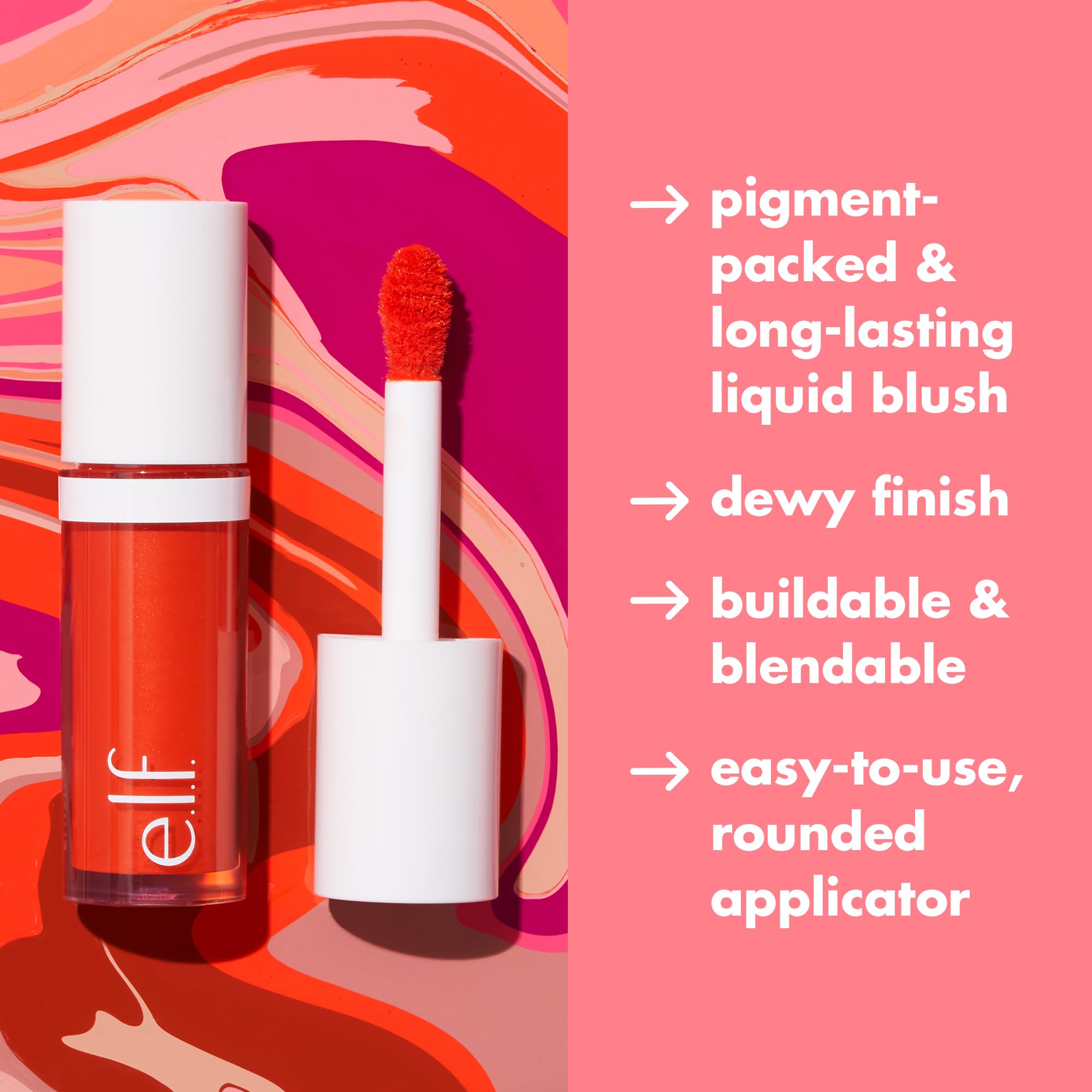 e.l.f. Camo Liquid Blush vegano y libre de crueldad certificado