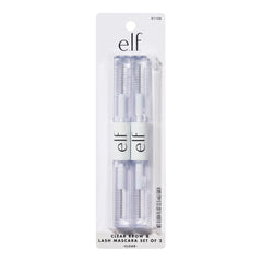 e.l.f. Clear Lash and Brow Mascara 2-Pack dual-ended brush for grooming and separation.