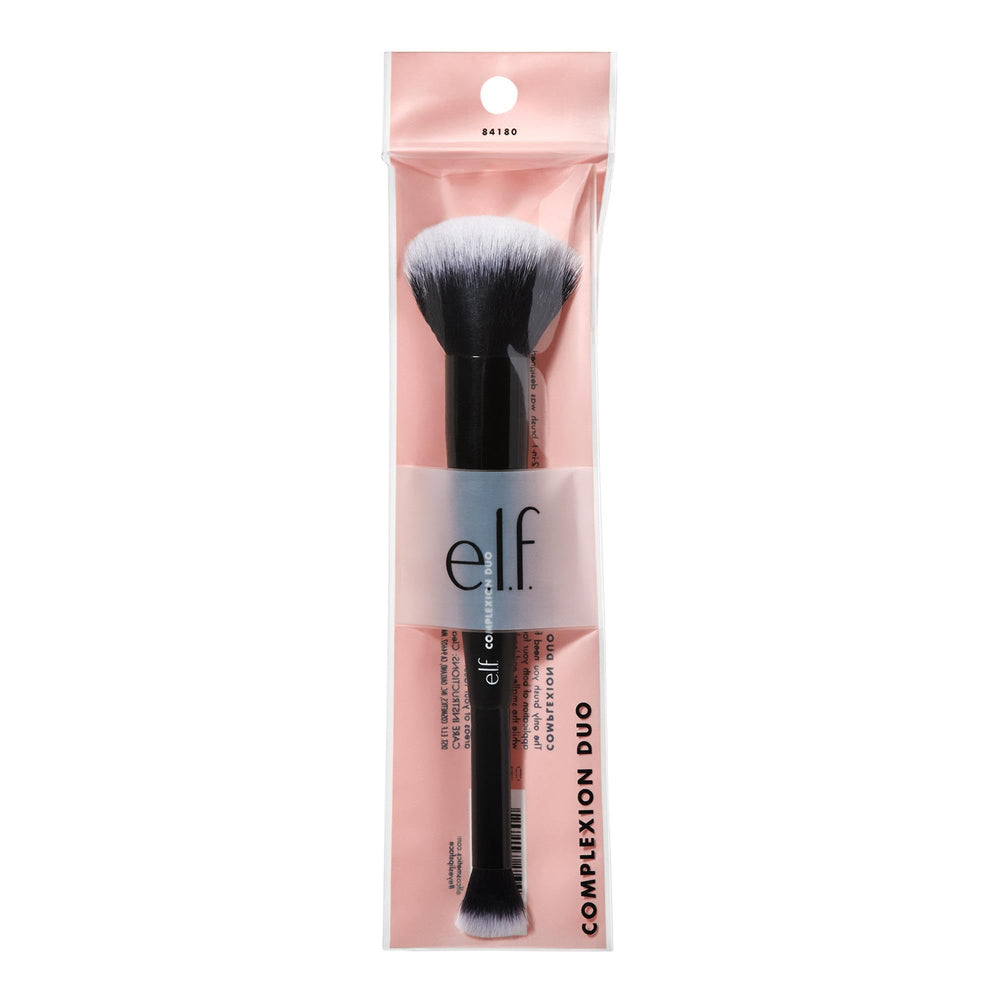 e.l.f. Complexion Duo Brush 2-in-1 design simplifies routine with fewer tools