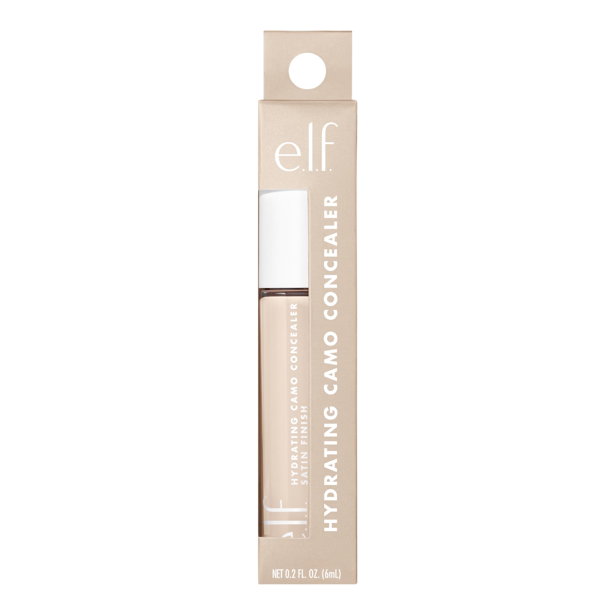 e.l.f. Corrector Camo Hidratante aplicado en zona de ojeras para un rostro fresco.