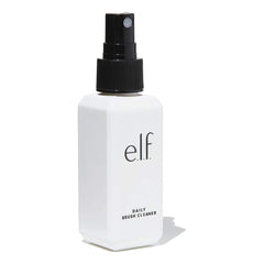 e.l.f. Daily Brush Cleaner bottle dispense enables quick spray to cleanse brushes