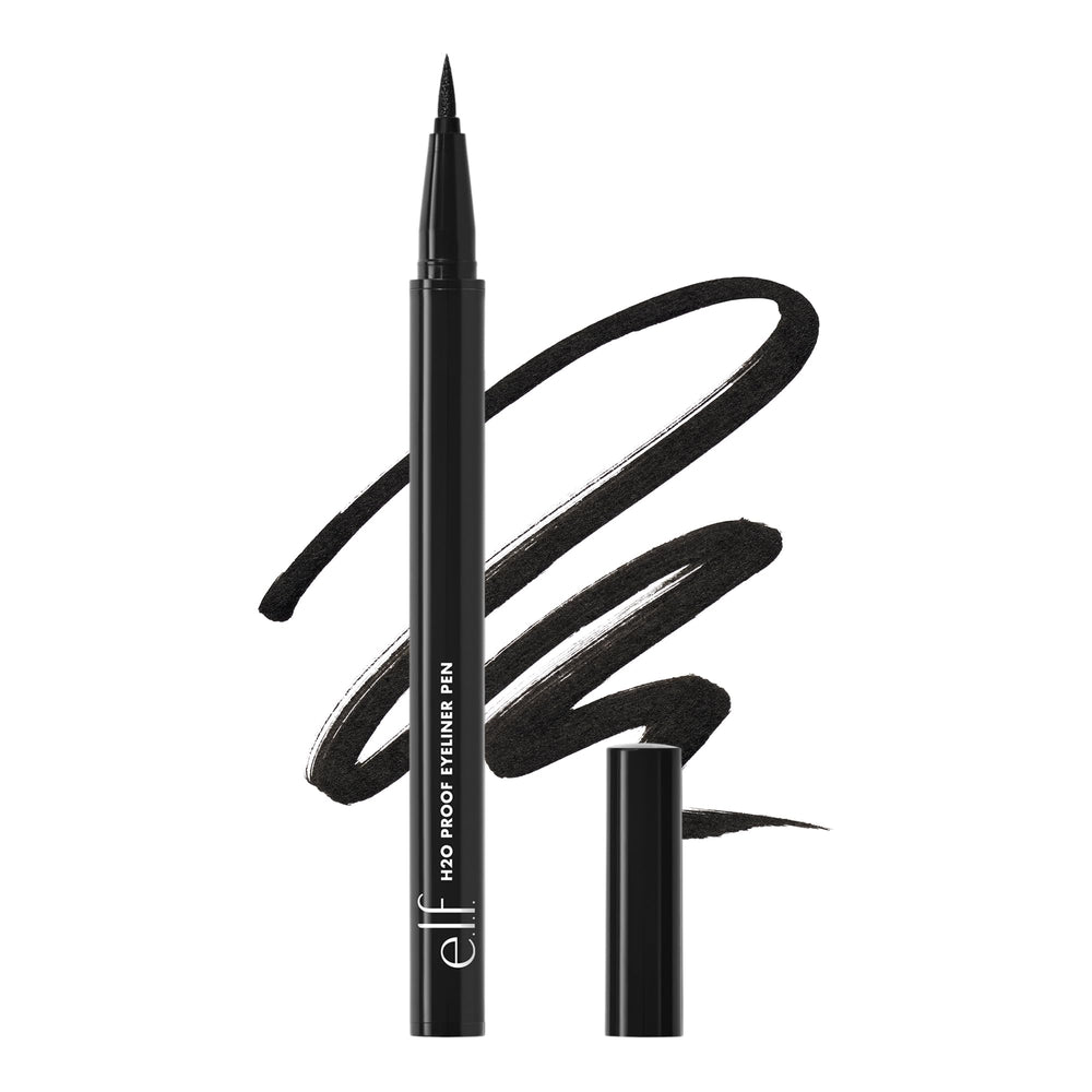 Delineador e.l.f. H2O Proof con pluma negro preciso para líneas definidas.