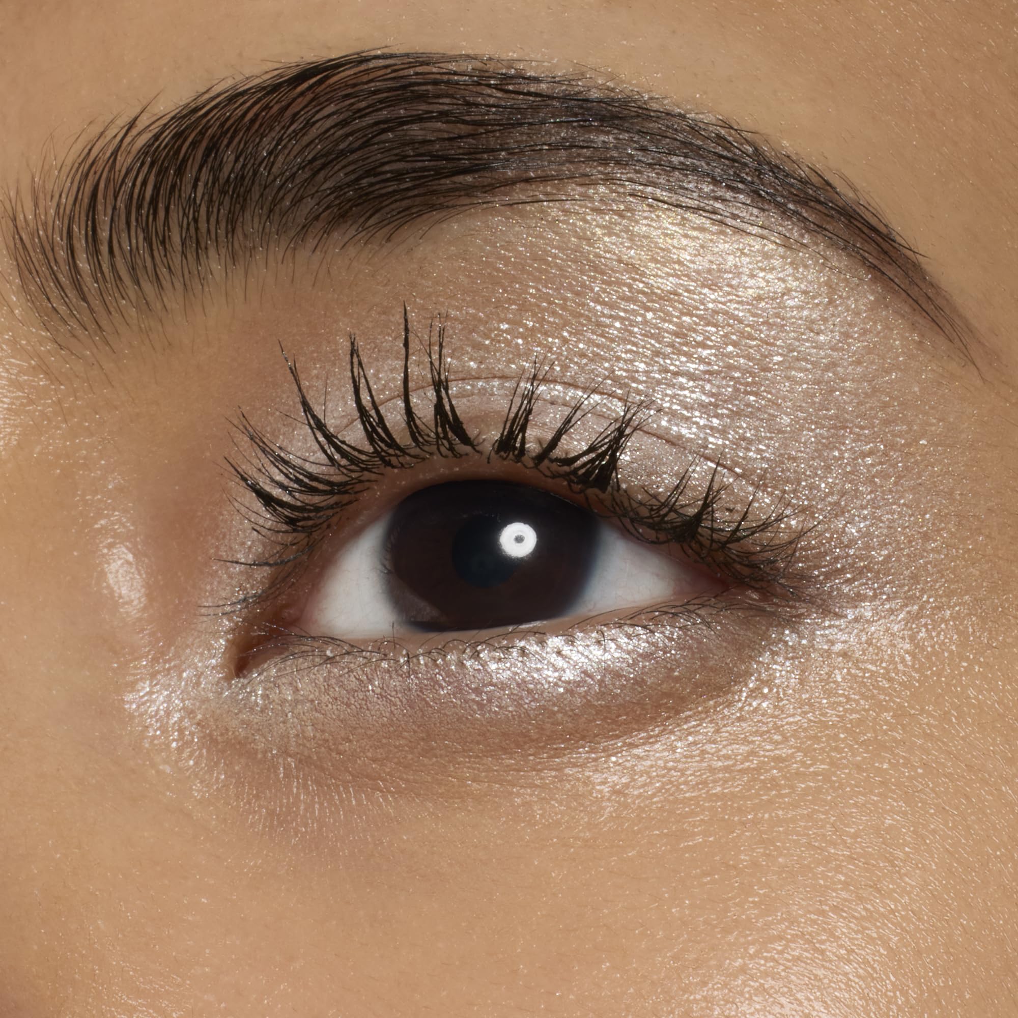 e.l.f. Fine as Fleck on bare lids creates a subtle wash of sparkle