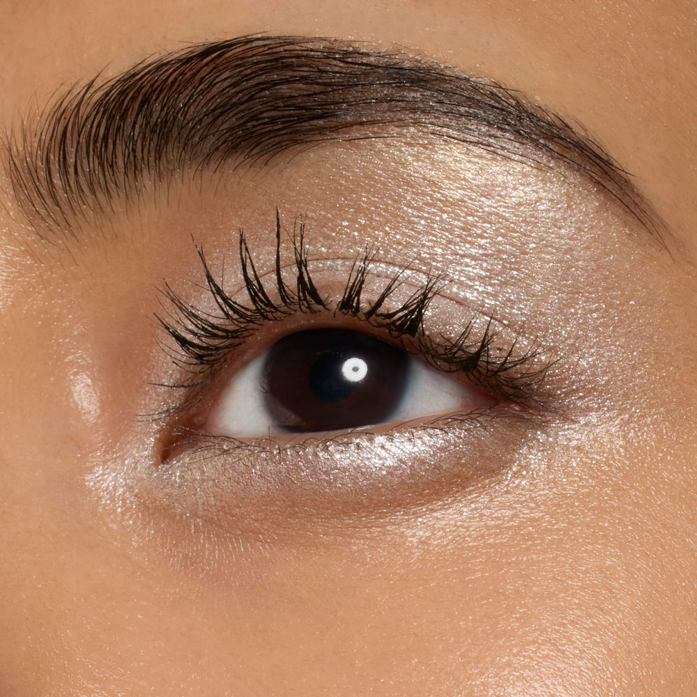 e.l.f. Fine as Fleck on bare lids creates a subtle wash of sparkle