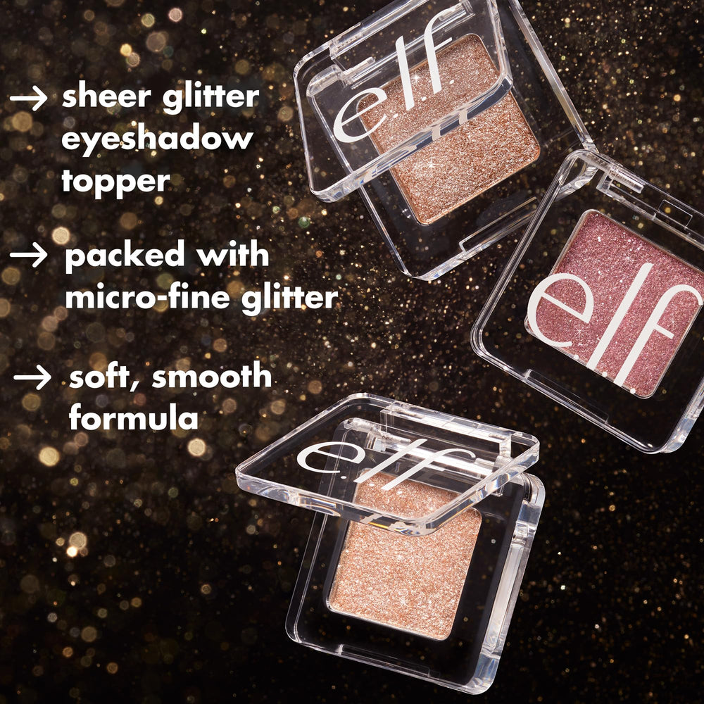 e.l.f. Fine as Fleck Glitter Eyeshadow vegan cruelty-free branding highlight