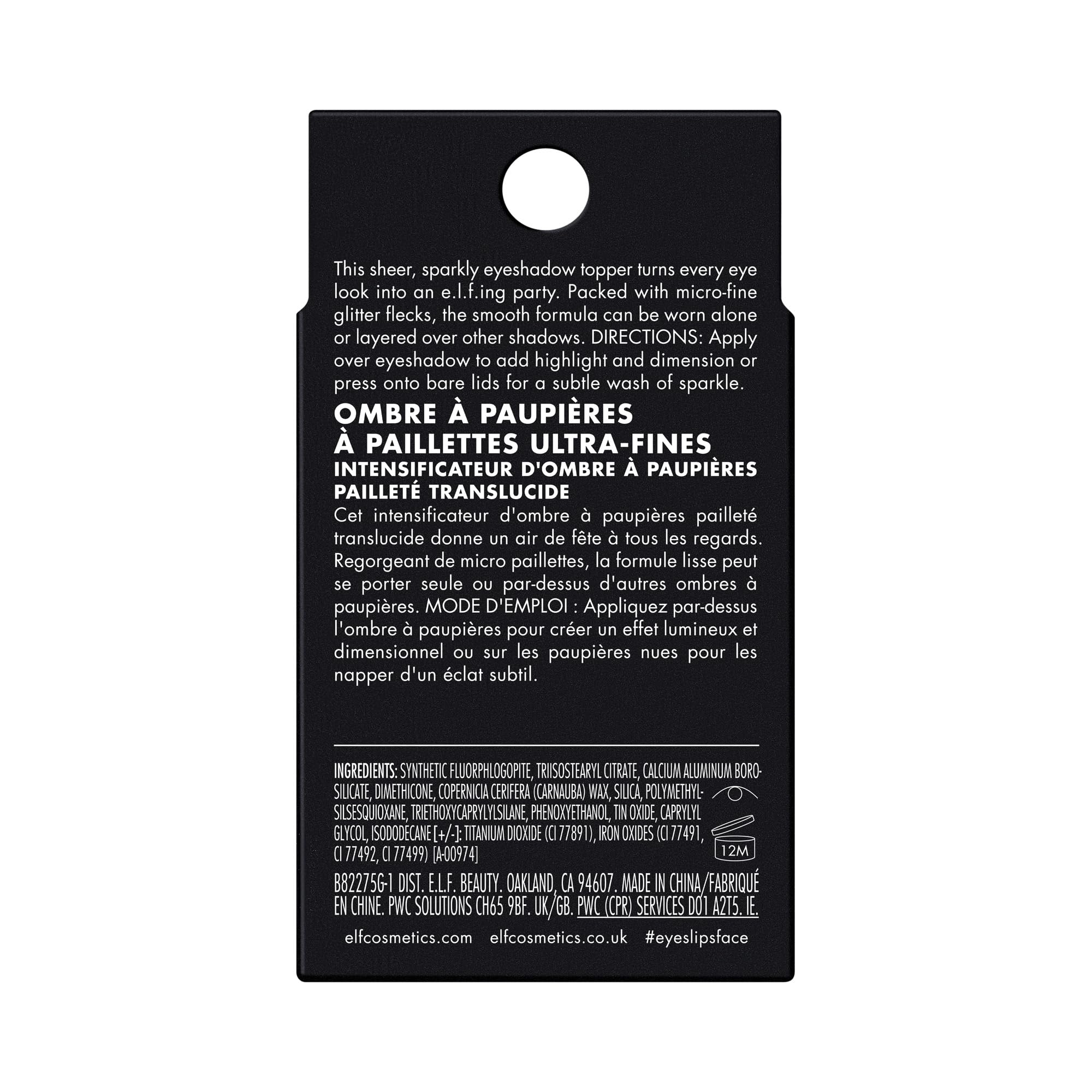 e.l.f. Fine as Fleck topper enhances existing looks with shine.