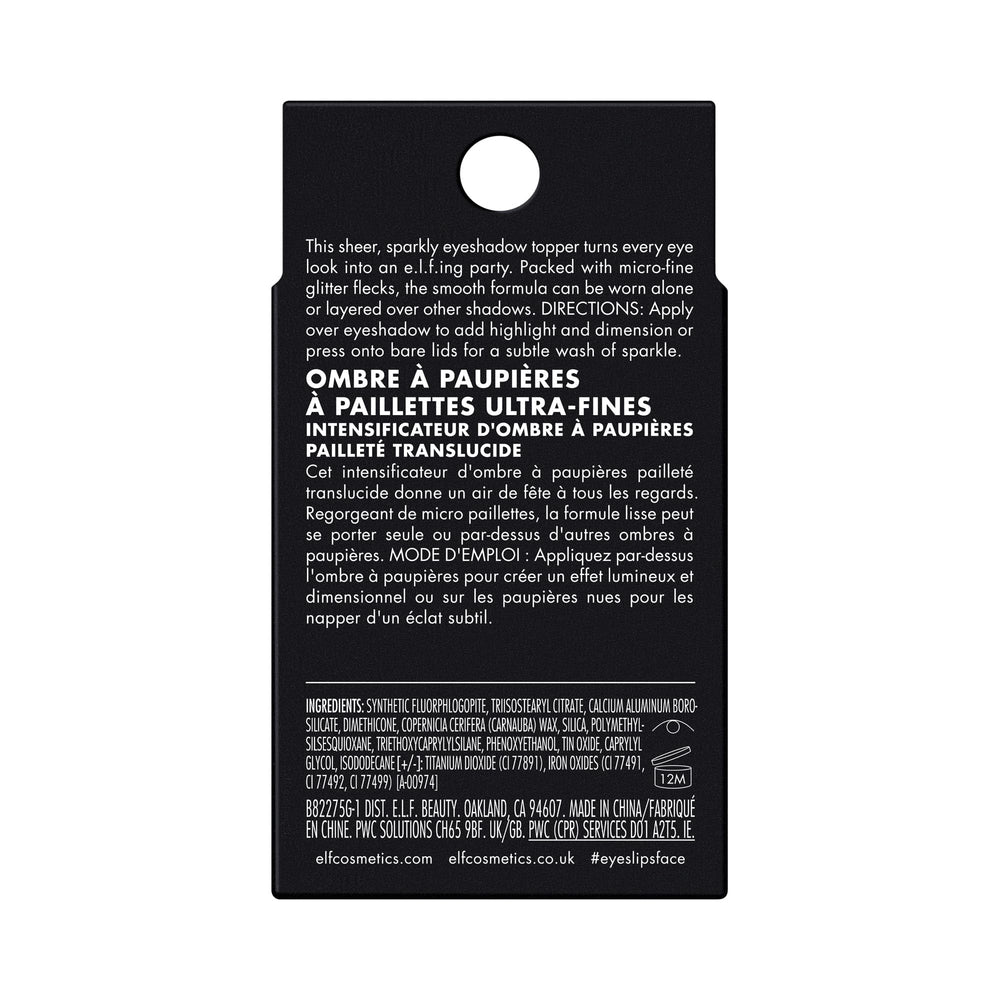 e.l.f. Fine as Fleck topper enhances existing looks with shine.