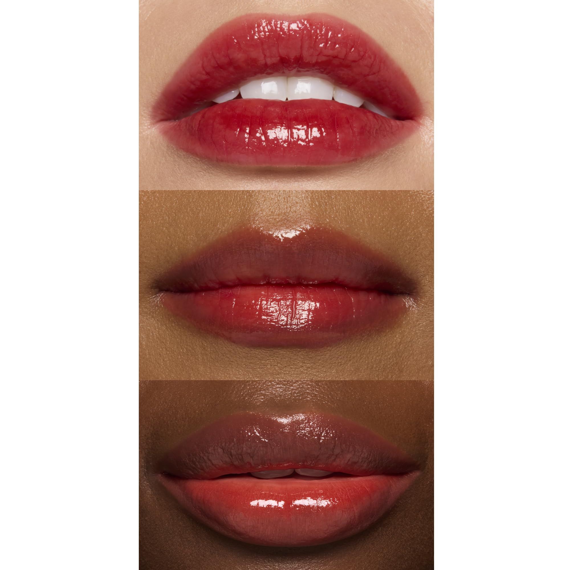 e.l.f. Glossy Lip Stain gloss-to-stain finish adds glossy sheen and color.