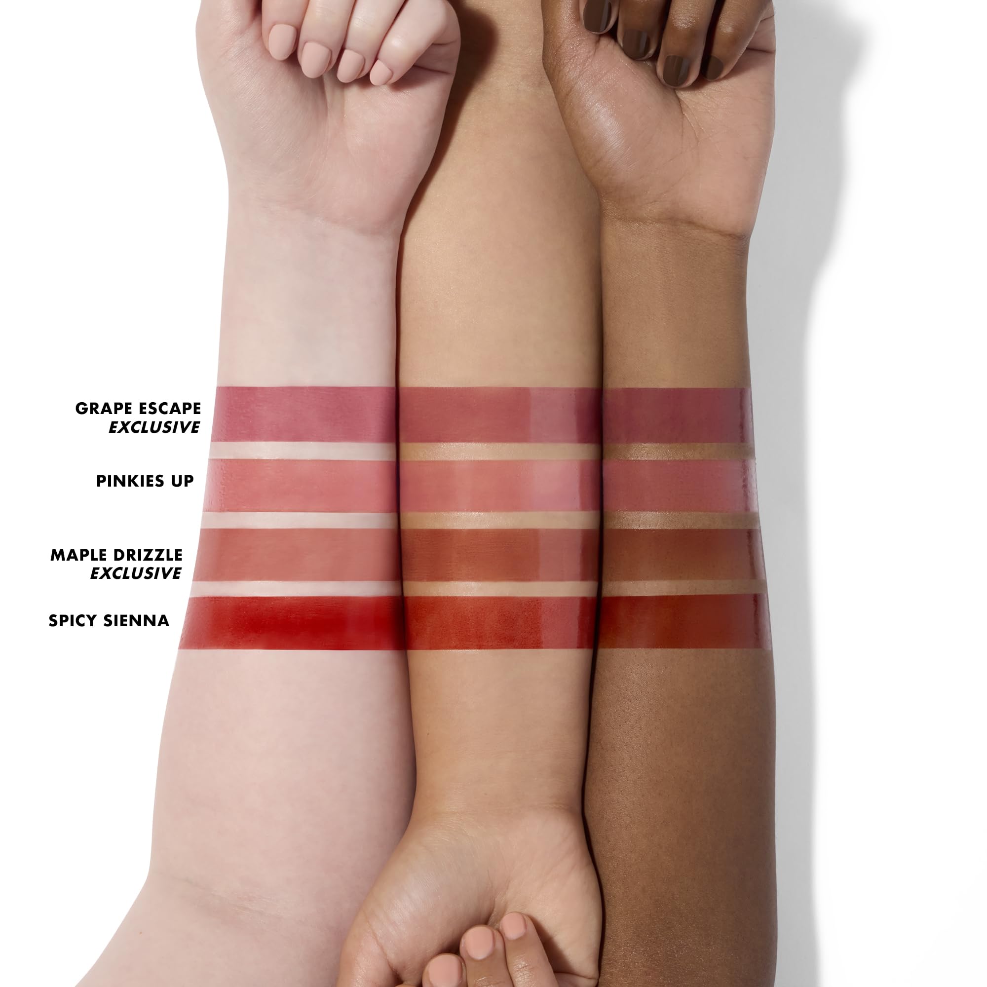 e.l.f. Glossy Lip Stain Mauve Grape Exclusive swatch for day-to-night versatility