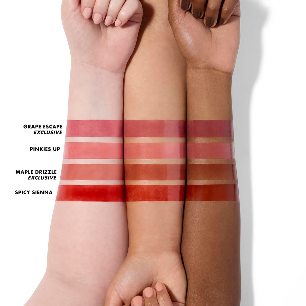 e.l.f. Glossy Lip Stain Mauve Grape Exclusive swatch for day-to-night versatility