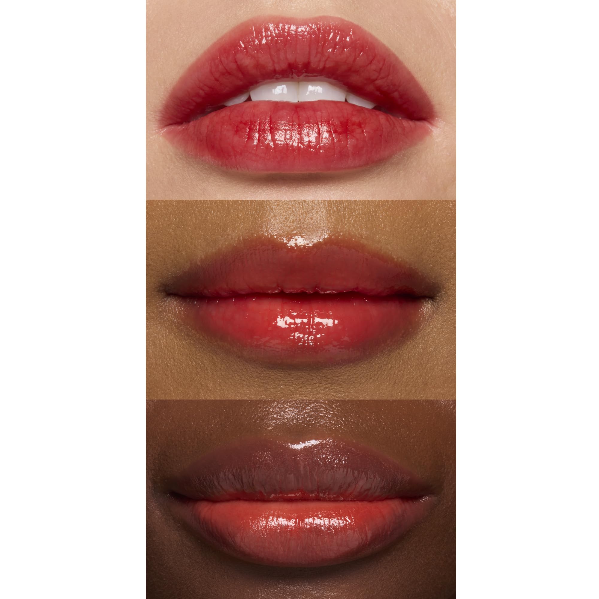 e.l.f. Glossy Lip Stain gloss-to-stain finish shown on lips