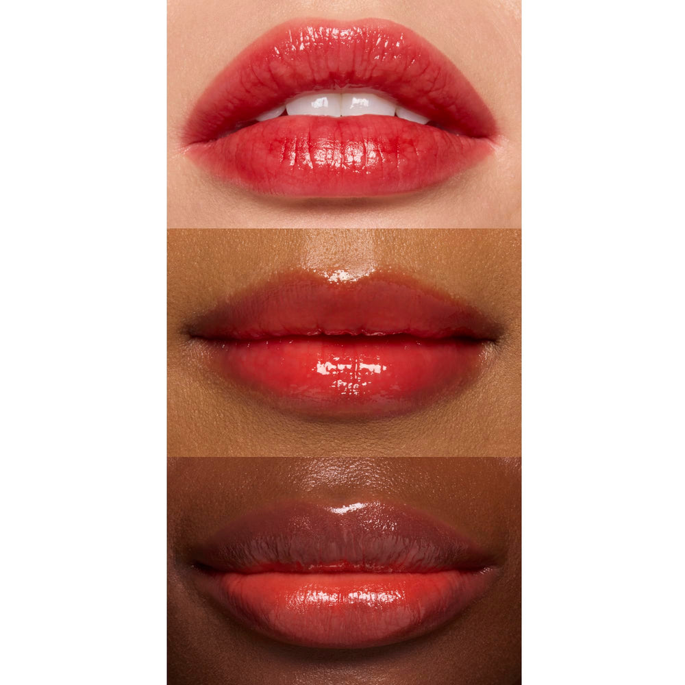 e.l.f. Glossy Lip Stain gloss-to-stain finish shown on lips