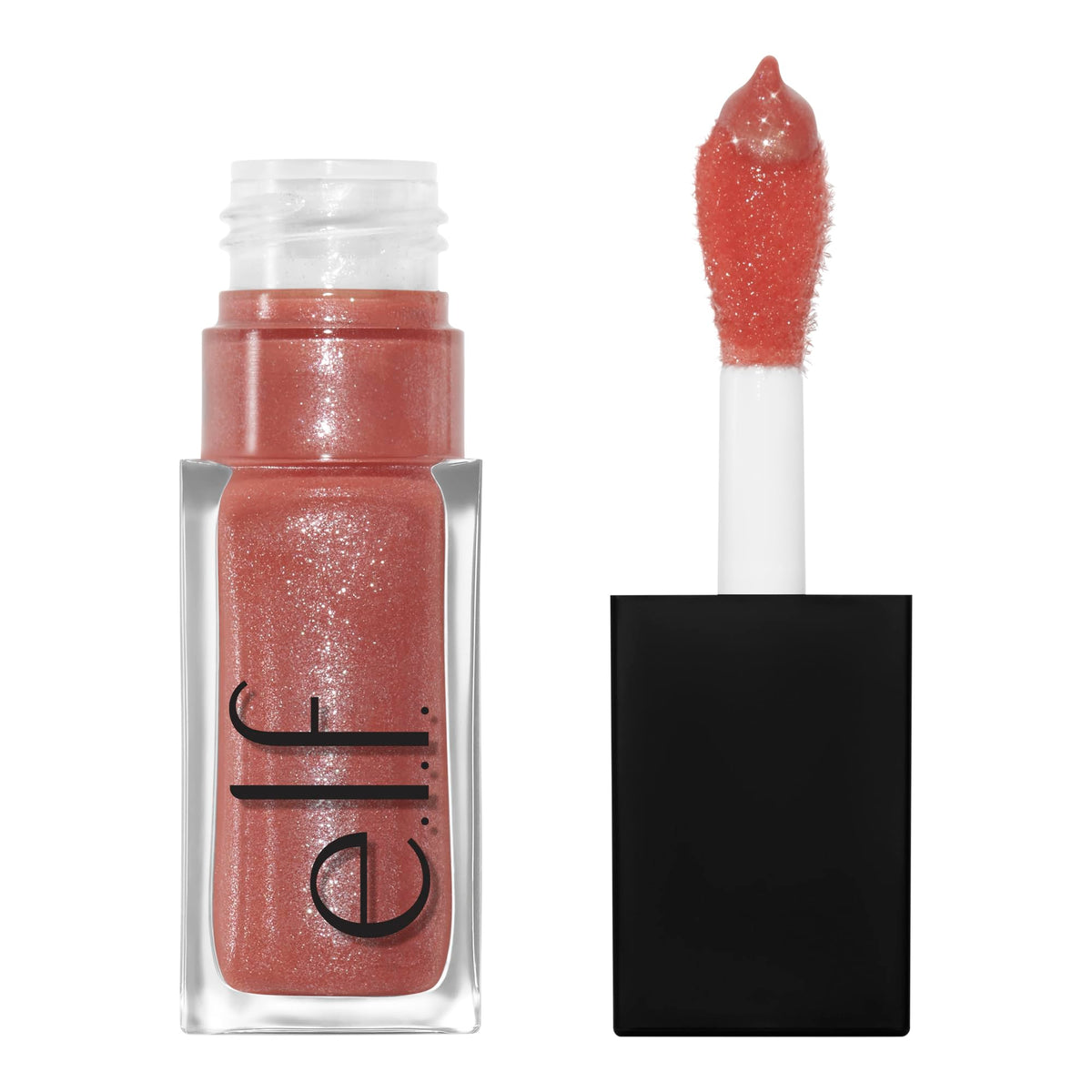 e.l.f. Glow Reviver Lip Oil Quad Goals Corte Princesa, brillo ligero y hidratación duradera.