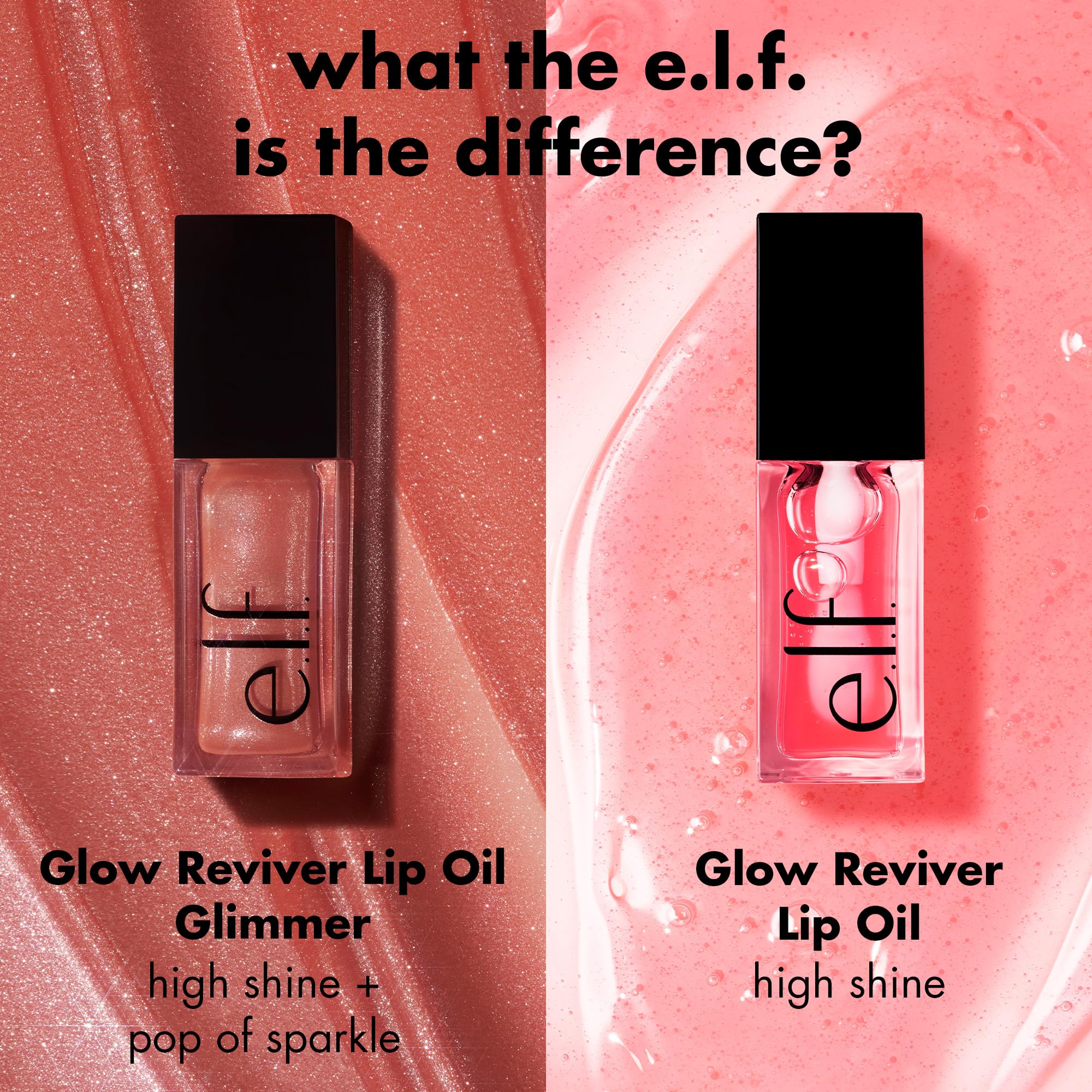 e.l.f. Glow Reviver Lip Oil Citrine Gleam, aroma a menta para una experiencia fresca.