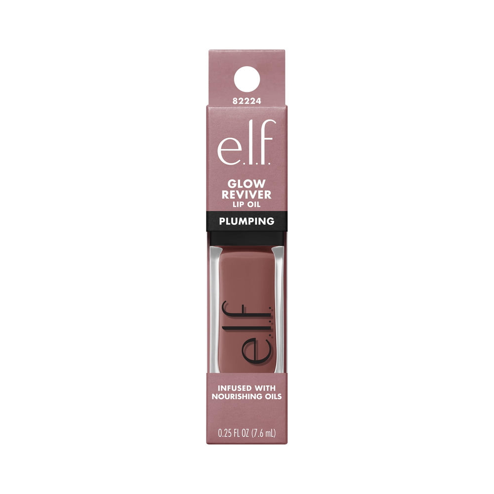 e.l.f. Glow Reviver Lip Oil úsalo solo o sobre labios para mayor brillo.