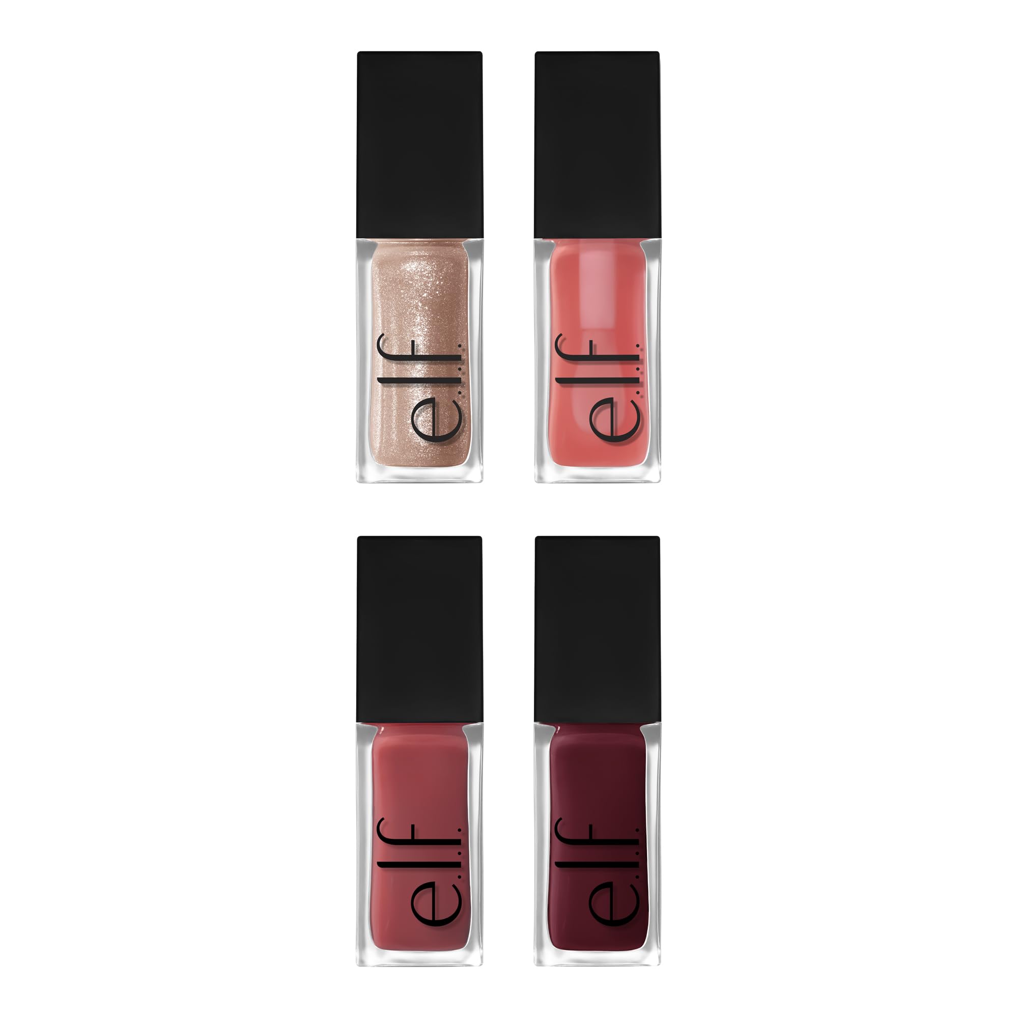 Lips with non-sticky glossy finish from e.l.f. Glow Reviver lip oil