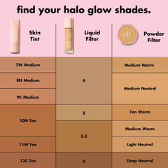Aplicación de brillo suave con e.l.f Halo Glow para un brillo natural.