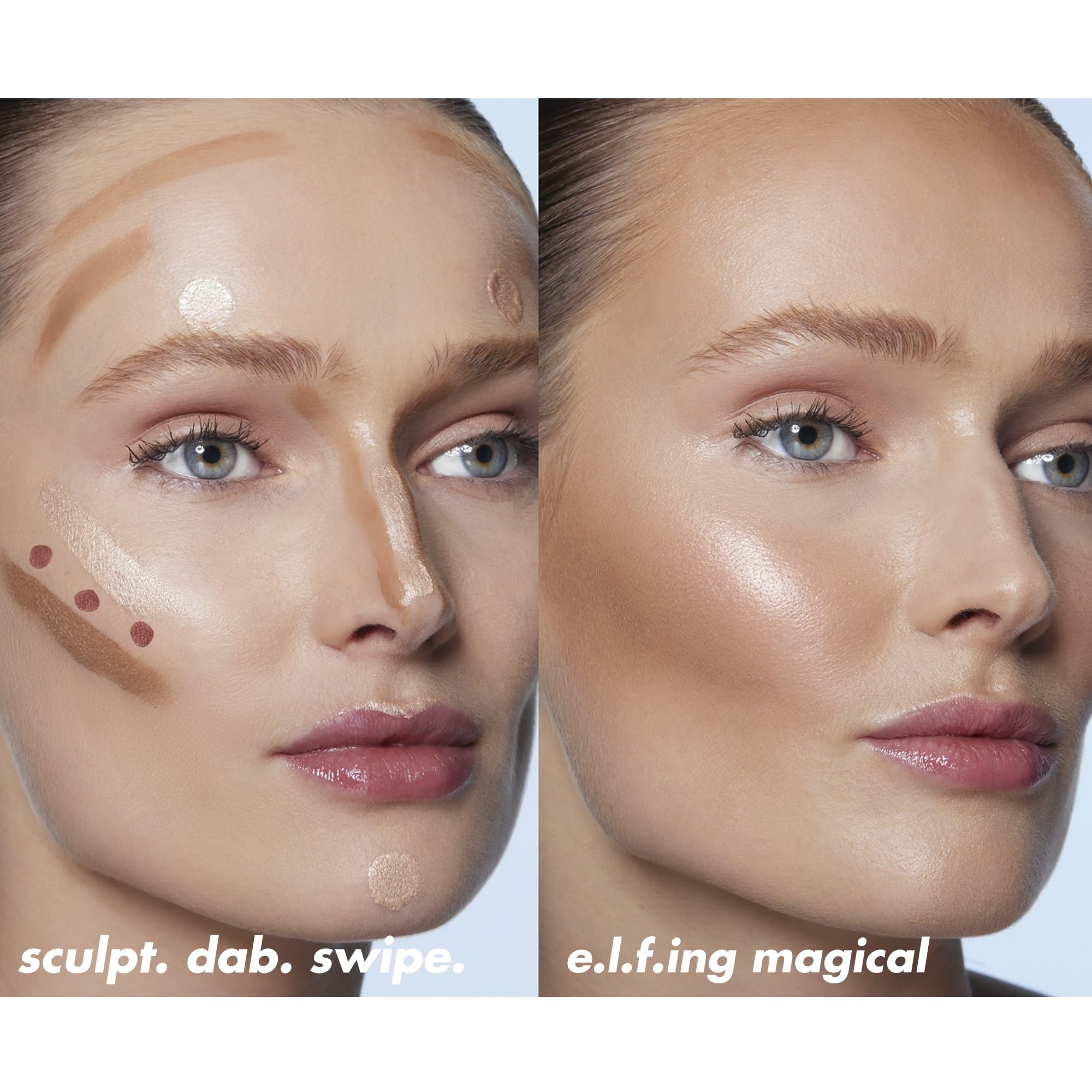 e.l.f. Halo Glow Highlighter textura ligera que se funde con la piel