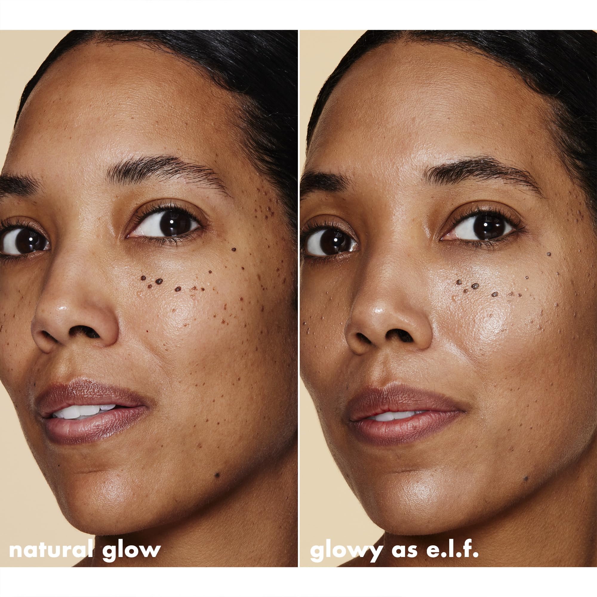 Halo Glow como iluminador en puntos altos para definición suave.