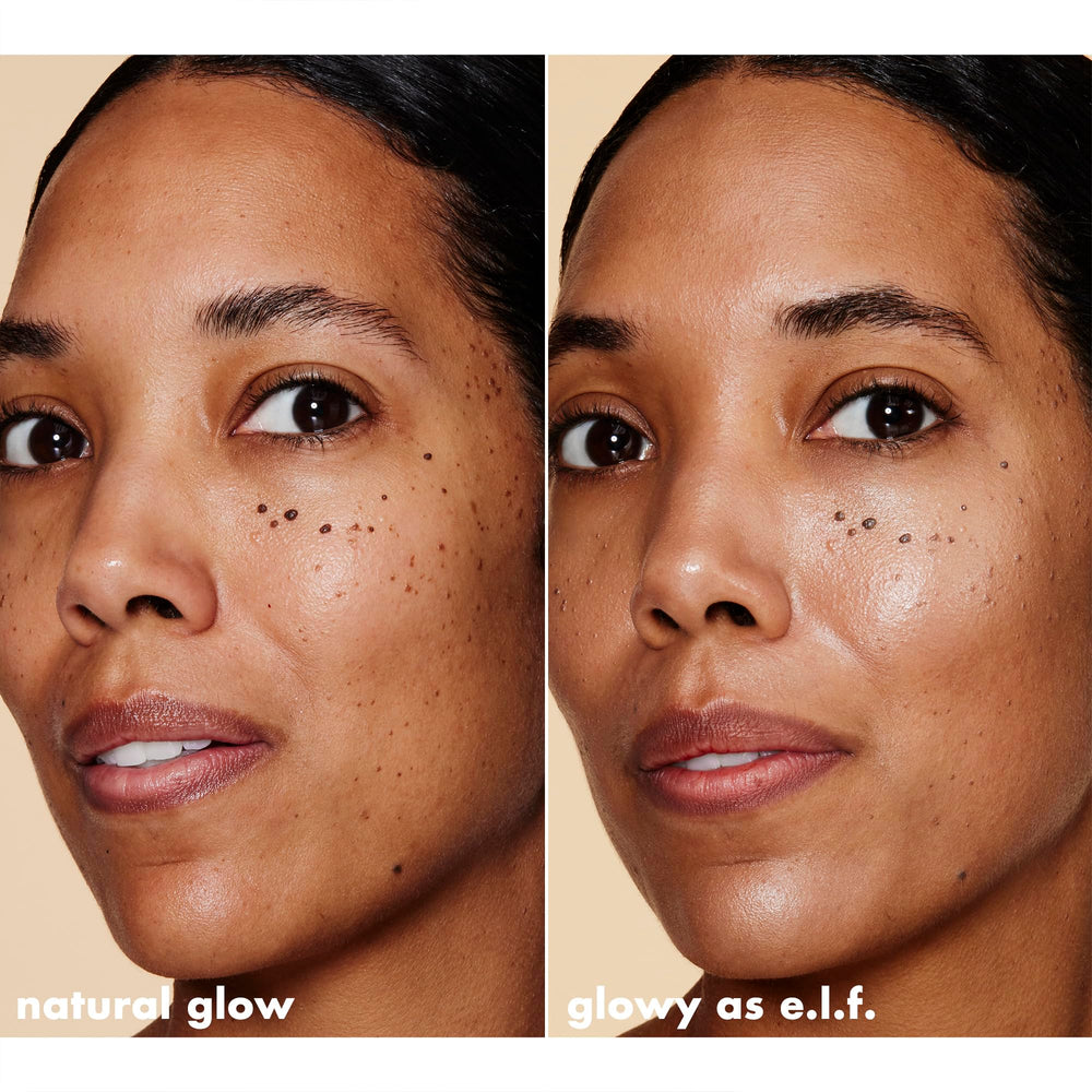 Halo Glow como iluminador en puntos altos para definición suave.