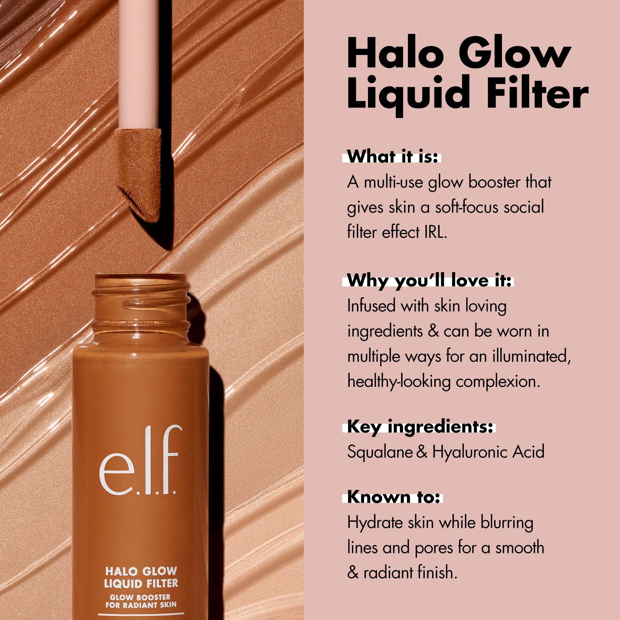 Muestra de tono Halo Glow para rostro con acabado luminoso y natural.