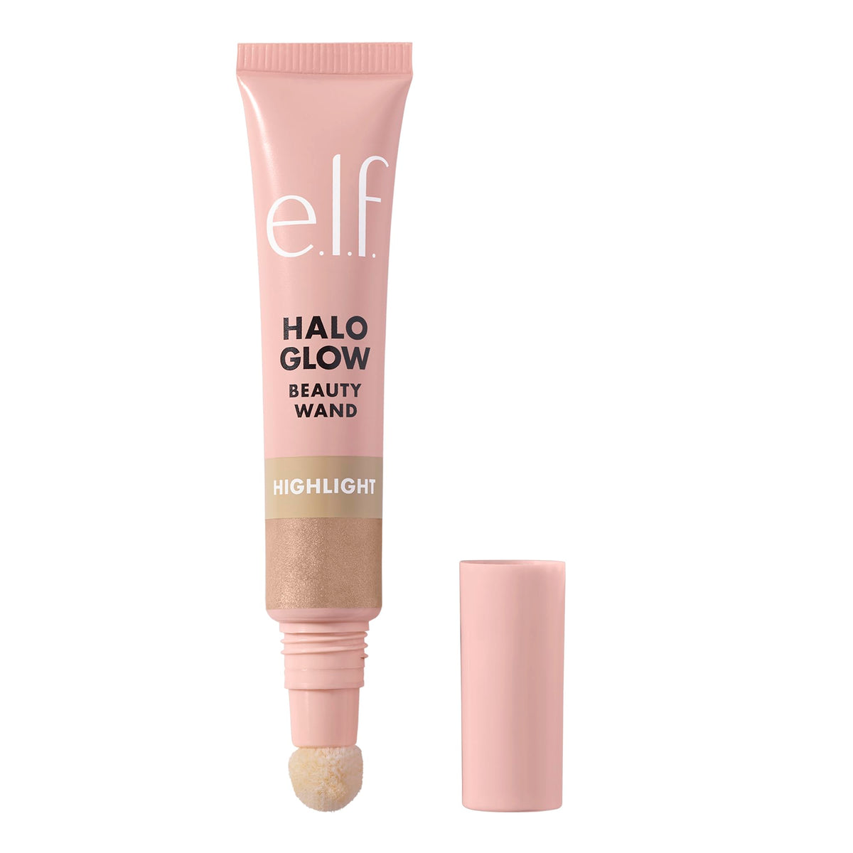 e.l.f. Halo Glow Wand con aplicador de esponja ilumina pómulos con precisión