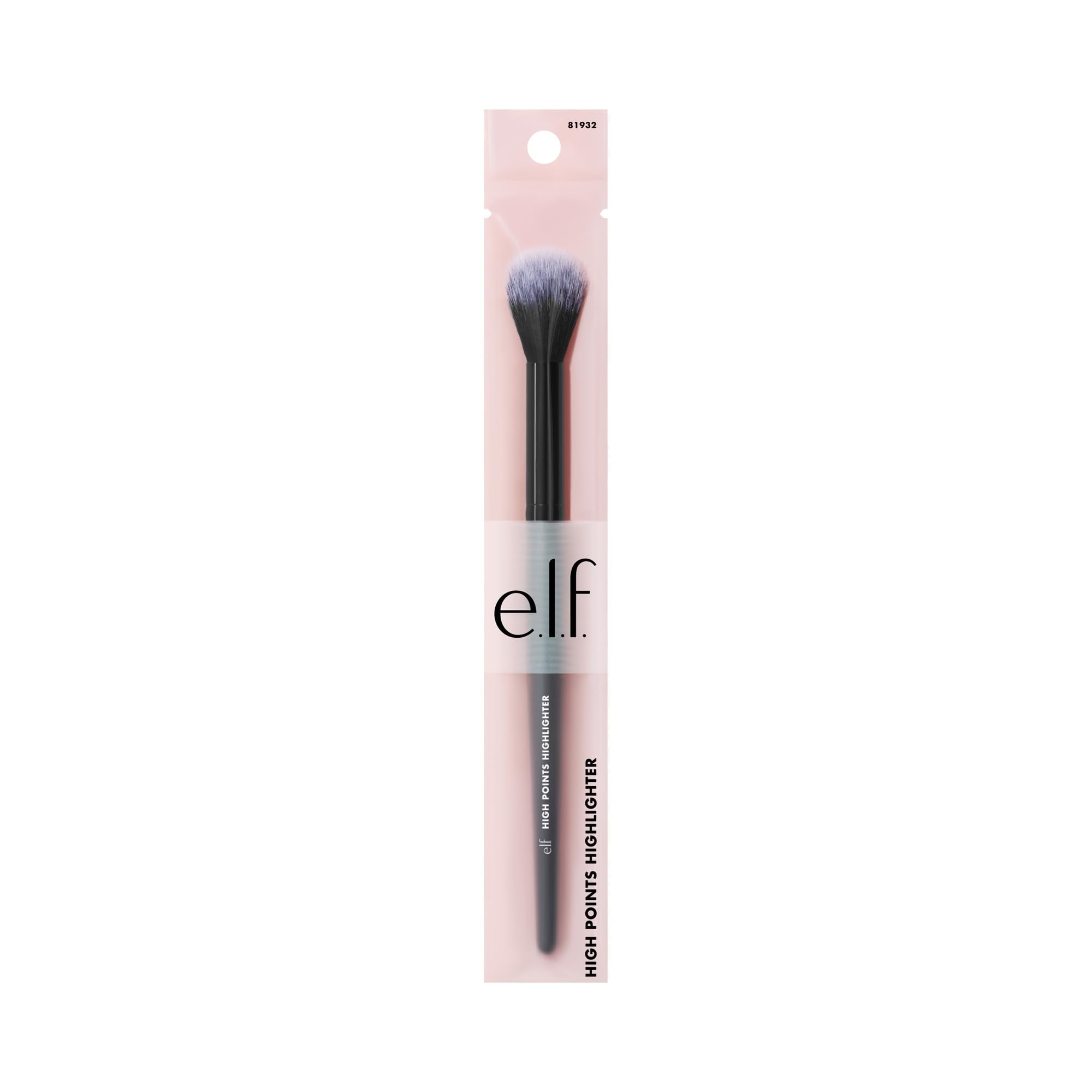e.l.f. High Points Highlighter Brush closeup bristles for makeup glow.