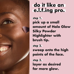 e.l.f. High Points Highlighter Brush FSC-certified wood handle for eco style.