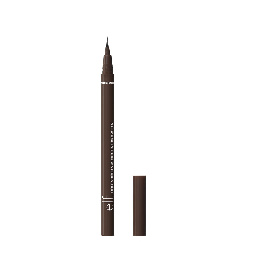 e.l.f. Holy Strokes brow pen close-up with micro-fine tip for natural hair-like strokes.