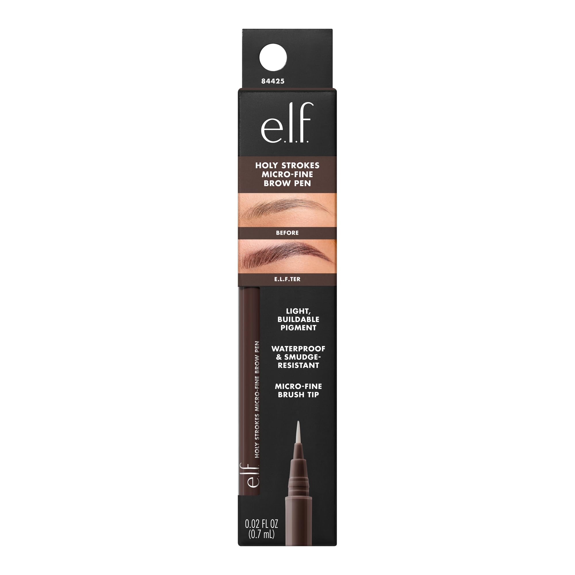 e.l.f. Holy Strokes beginner-friendly brow pen for easy use.