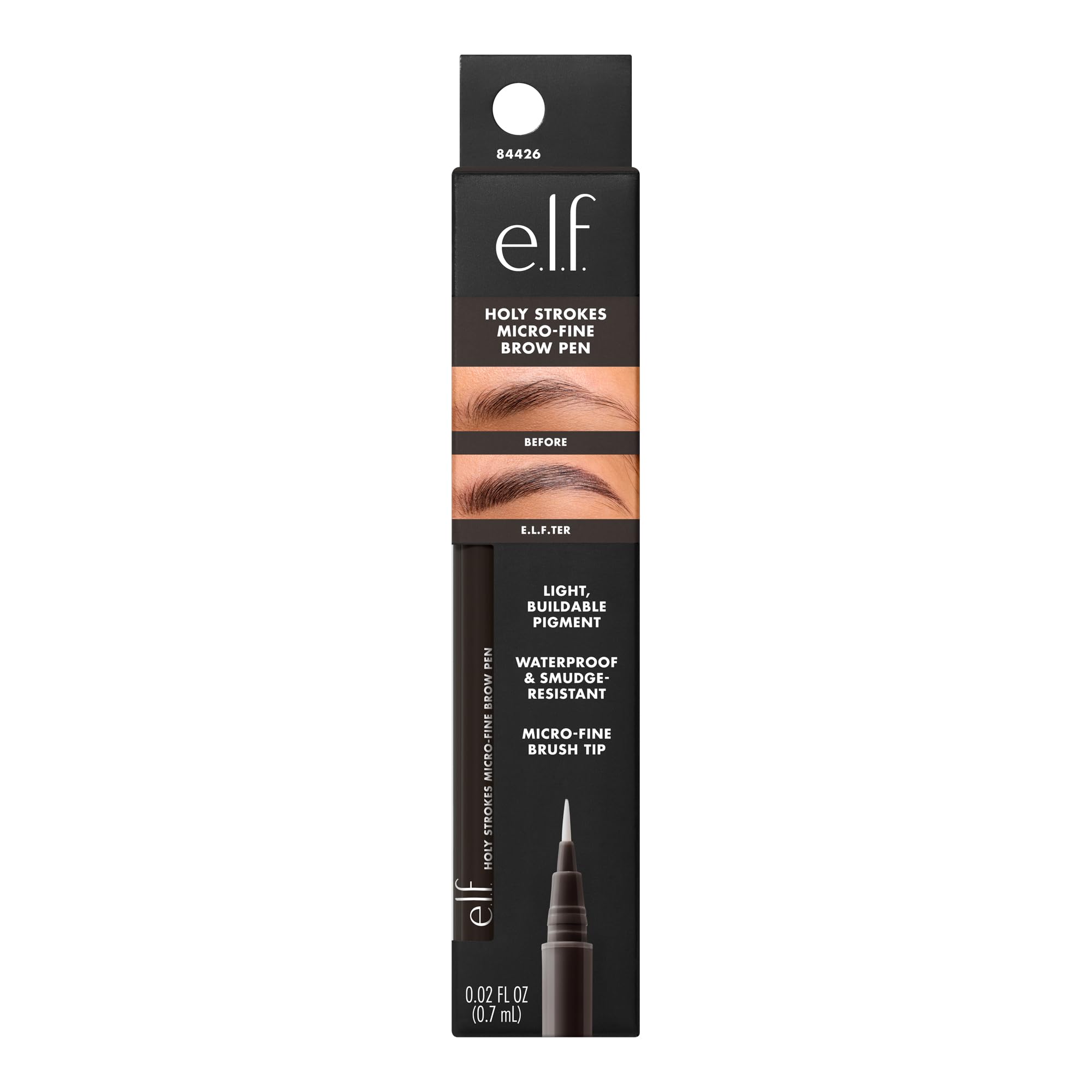 e.l.f. Micro-fine tip enables precise sparse-area filling.