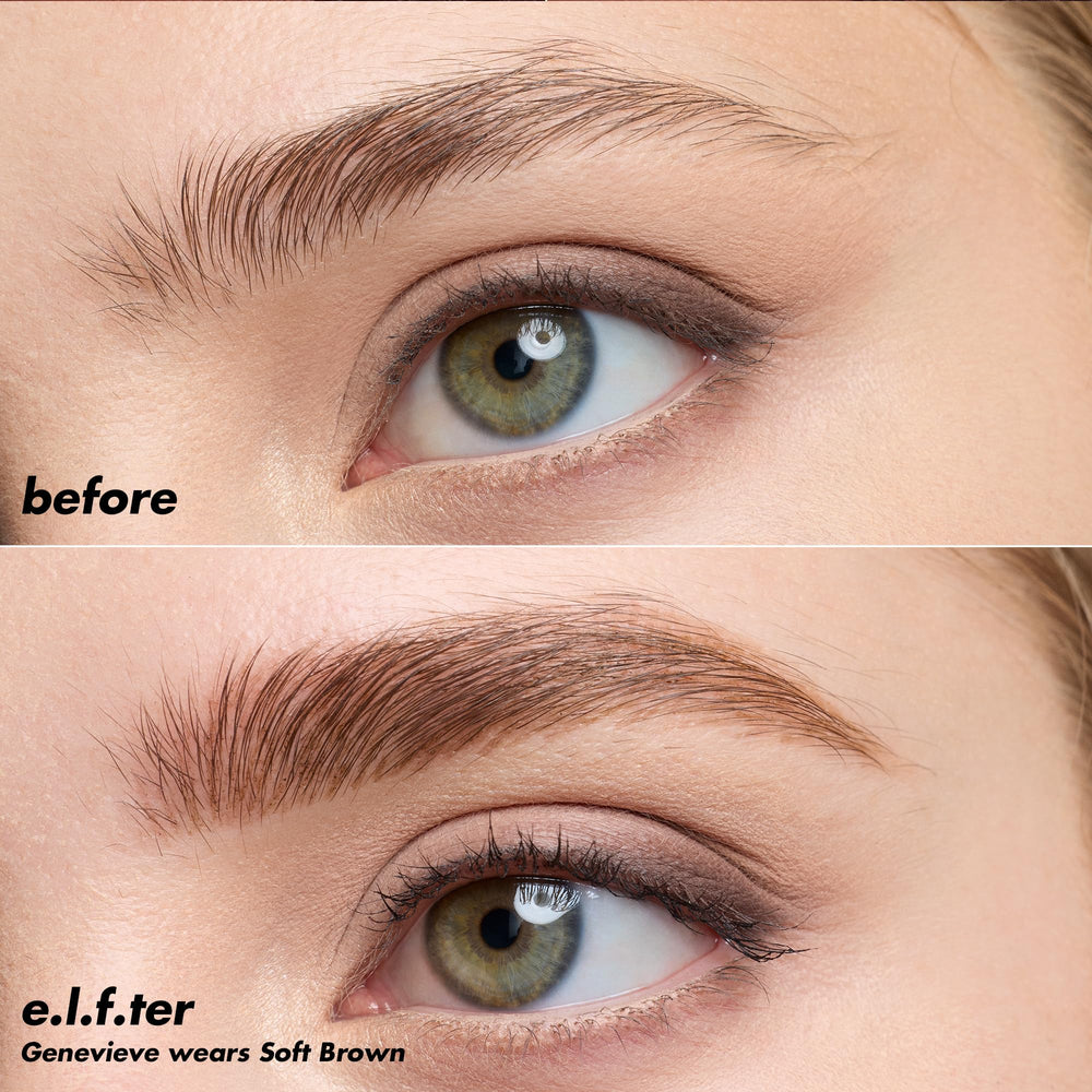 e.l.f. Holy Strokes micro-fine brow pen pigment provides light, buildable color.