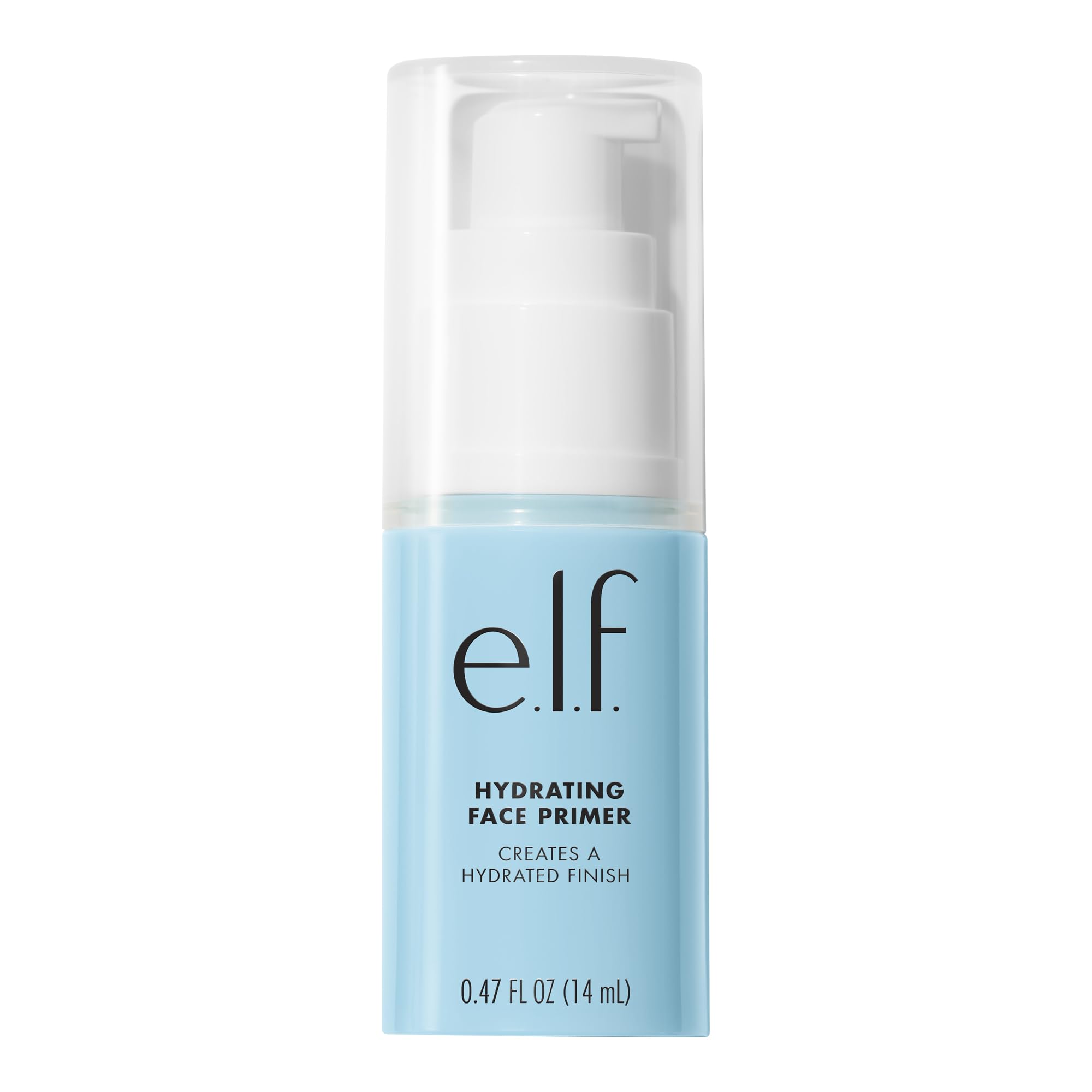 e.l.f. Hydrating Face Primer bottle showing grape-infused hydration for smoother makeup.
