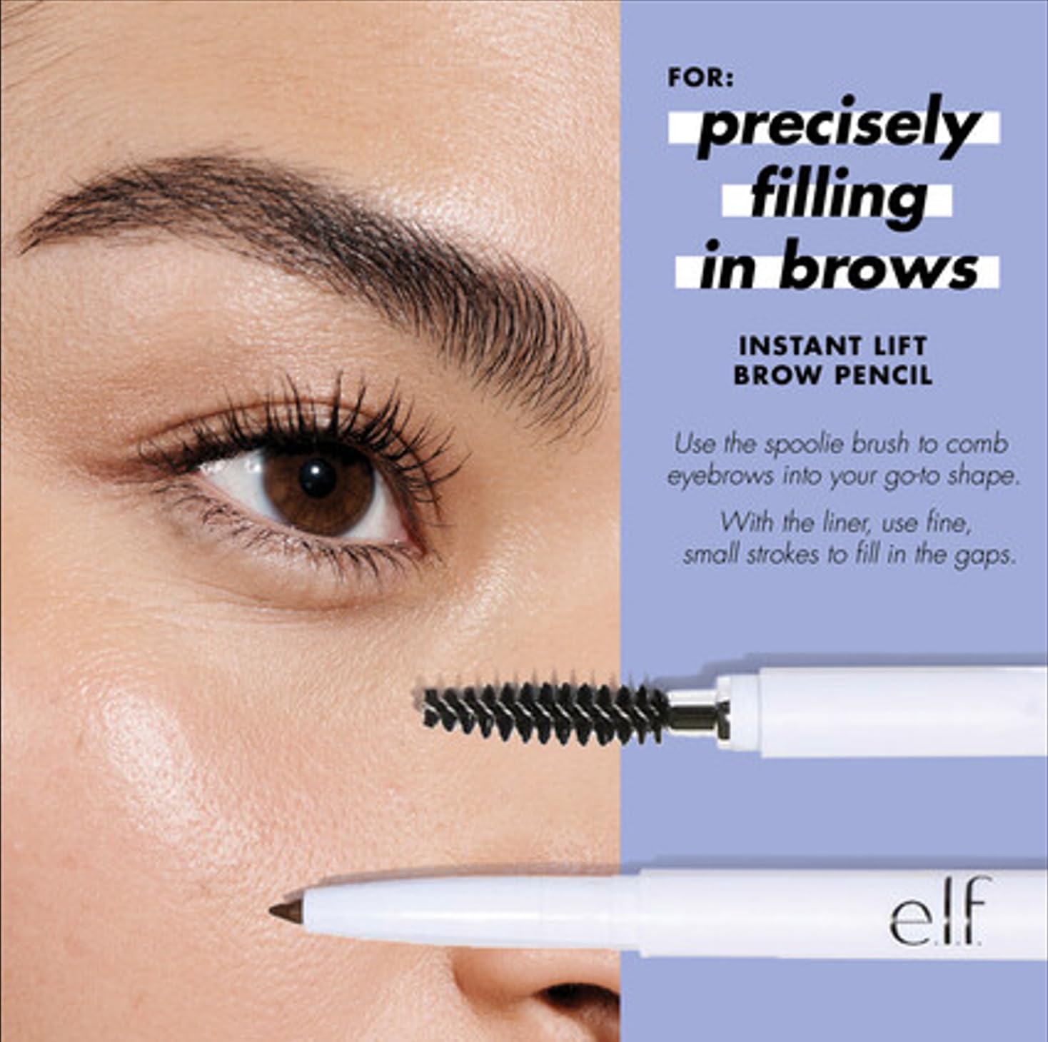 e.l.f. Instant Lift Brow Pencil: acabado natural gracias a la doble punta.